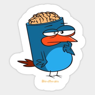 Birdbrain Design for Bird Lovers Sticker